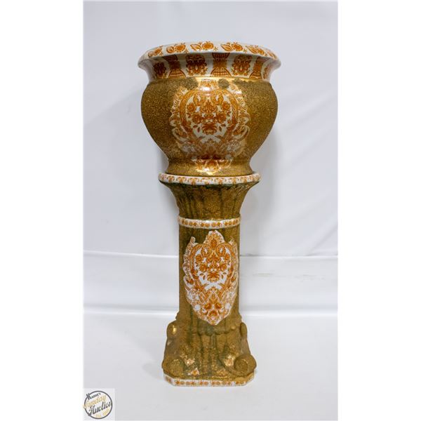 CERAMIC PLANT JARDIENE WITH PILLAR STAND
