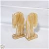 Image 1 : PAIR OF ONYX MARBLE HORSE HEADS 9 IN