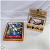 Image 1 : VINTAGE TAPESTRY SEWING BASKET,
