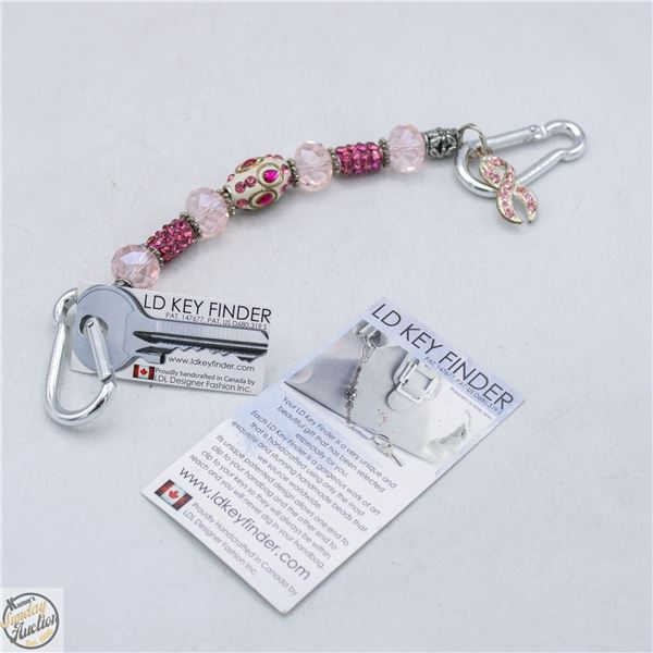 LD KEY FINDER BREAST CANCER CHARM KEY CHAIN