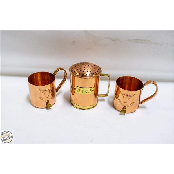 LOT OF COPPER DISHES