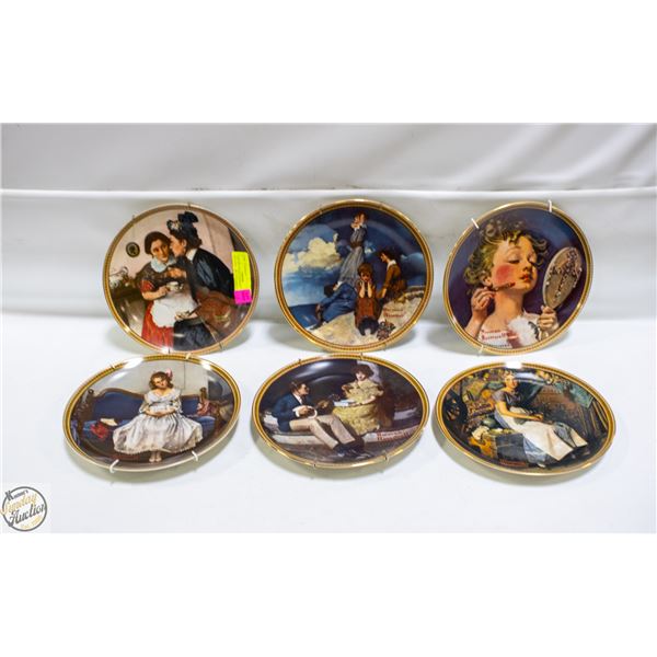 LOT OF VINTAGE NORMAN ROCKWELL PLATES EDWIN KNOWLE