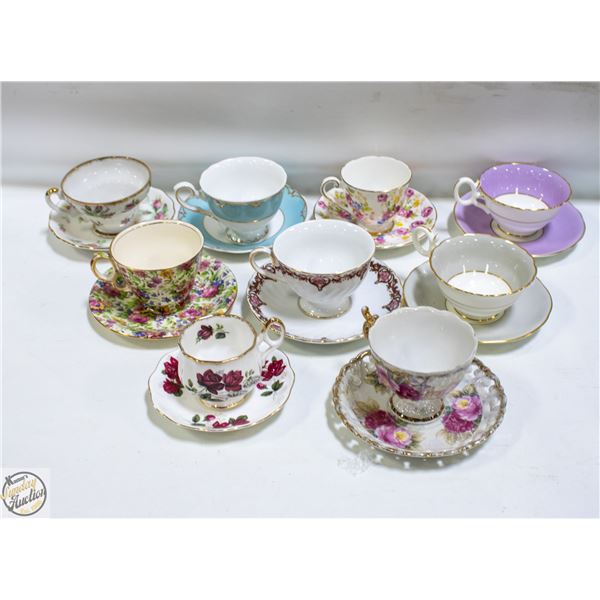 LOT OF VARIOUS VINTAGE TEAP CUPS AND SAUCERS
