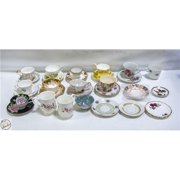 LOT OF VARIOUS VINTAGE BONE CHINA