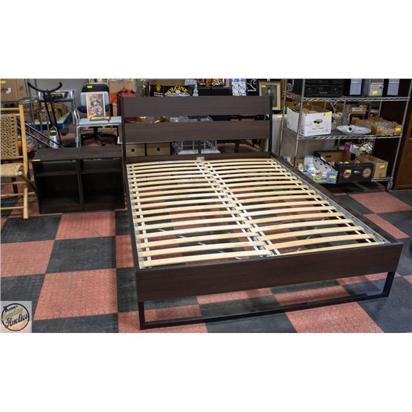QUEEN SIZE BEDFRAME WITH TWO NIGHTSTANDS