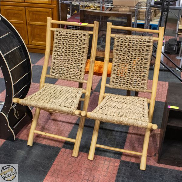 RUCSTIC BAMBOO FOLDING CHAIRS