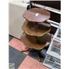 Image 1 : THREE TIER PIE CRUST MAHOGANY TABLE