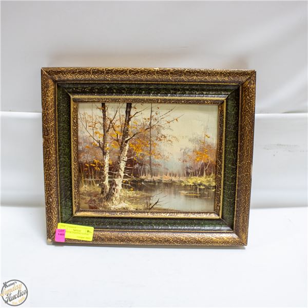 FRAMED OIL PAINTING NATURE