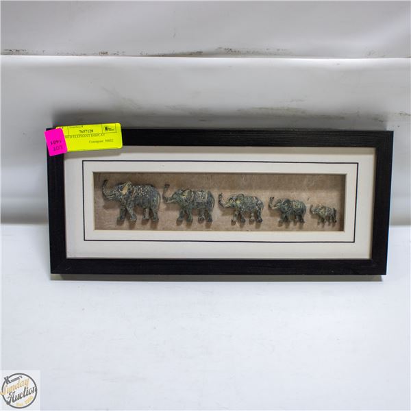 FRAMED ELEPHANT DISPLAY