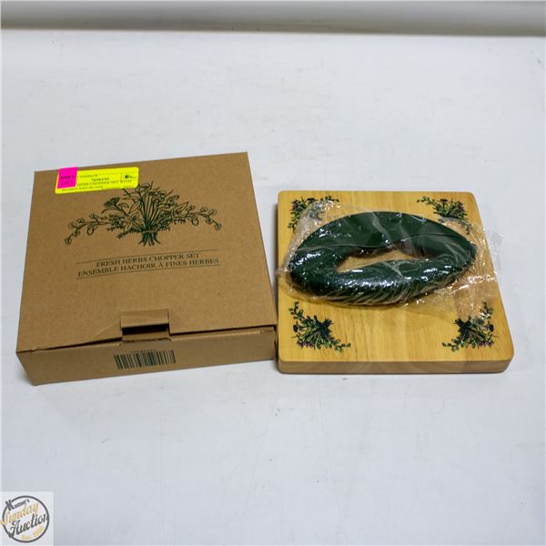 FRESH HERB CHOPPER SET WITH BOARD AND BLADE