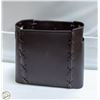 Image 1 : FAUX LEATHER STORAGE BIN WITH HANDLES