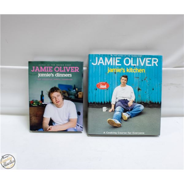 2 JAMIE OLIVER COOKBOOKS (HARD COVERS)