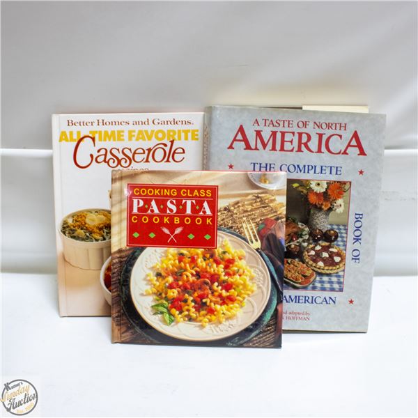 3 COOKBOOKS (HARD COVERS)