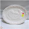 Image 1 : VINTAGE WHITE LARGE TURKEY PLATTER