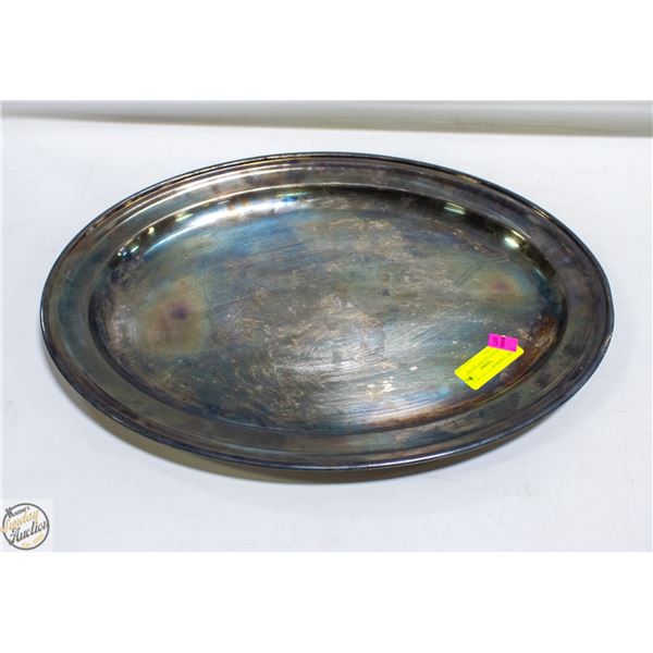 LARGE VINTAGE SIZE SILVER PLATED TRAY