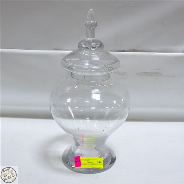 LARGE POINT LID APOTHECARY JAR