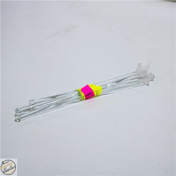 ANIMAL TOP GLASS STIR STICKS