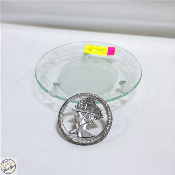 AVON PLATE WITH COFFEE CUP COVER