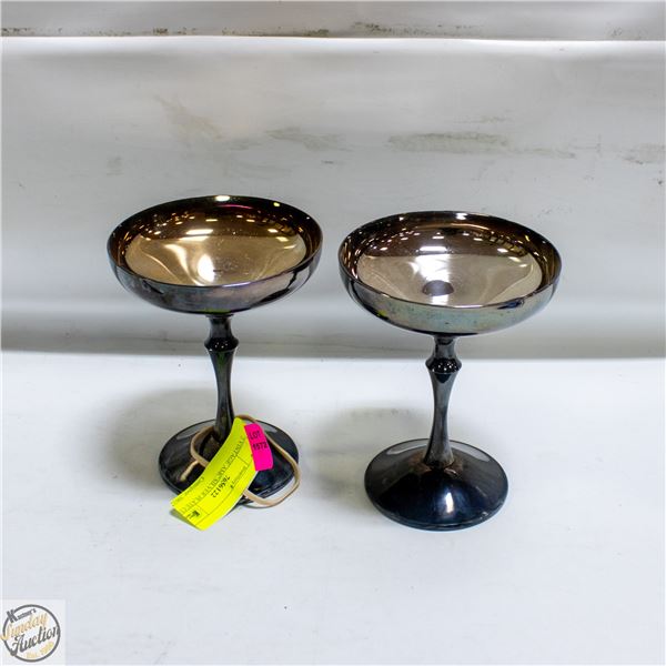 2 VINTAGE AMC SILVER PLATE CUPS