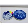 Image 1 : 2 VINTAGE ROYAL COPPENHAGEN DELFT BLUE PLATES