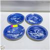 Image 1 : 4 VINTAGE BLUE ART DECOR PLATES