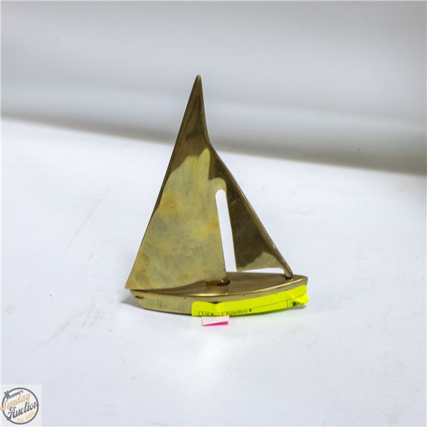 VINTAGE BRASS SAIL BOAT