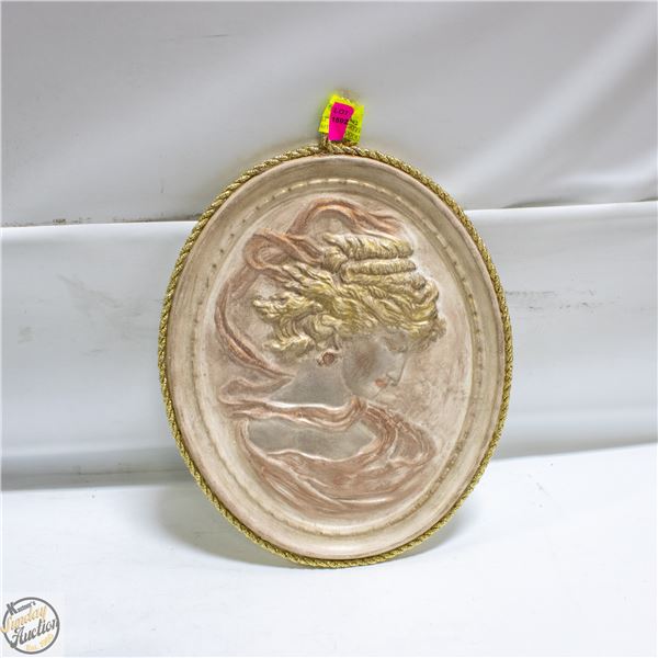 VINTAGE CAMEO GREEK ROMAN PORTRAIT LADY GODDESS WA