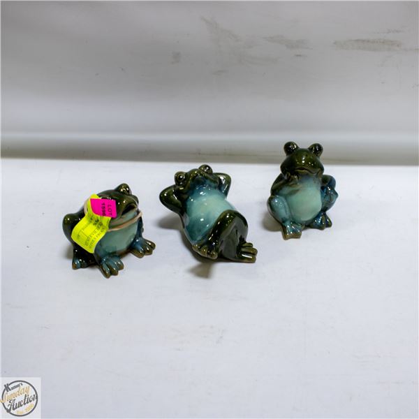 SEE NO EVIL HEAR NO EVIL SPEAK NO EVILS FROGS