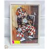 Image 1 : CRYING CLOWN FRAMED PRINT BY BURNETT 10.25" X