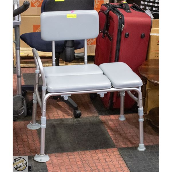 MOBILITY ASSIST SHOWER CHAIR - CUSHIONED SEAT