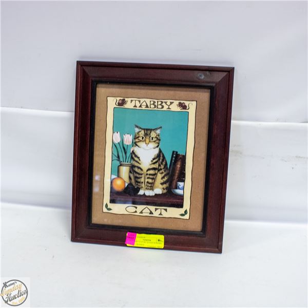 "A TABBY CAT" BY SUSAN POWERS PRINT FRAMED