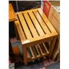 Image 1 : WOOD SLAT SIDE TABLE H-18"