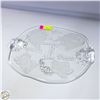 Image 1 : MIKASA 3D CRYSTAL 16" CHEESE PLATTER TRAY GRAPES &