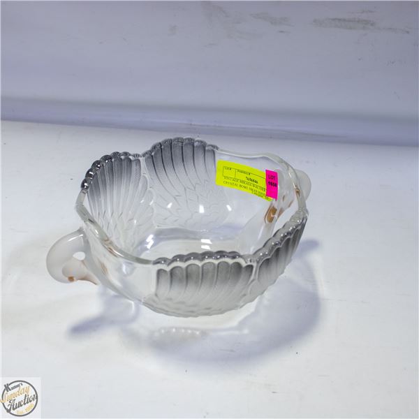 VINTAGE MIKASA WALTHER CRYSTAL BOWL SWAN HANDLE