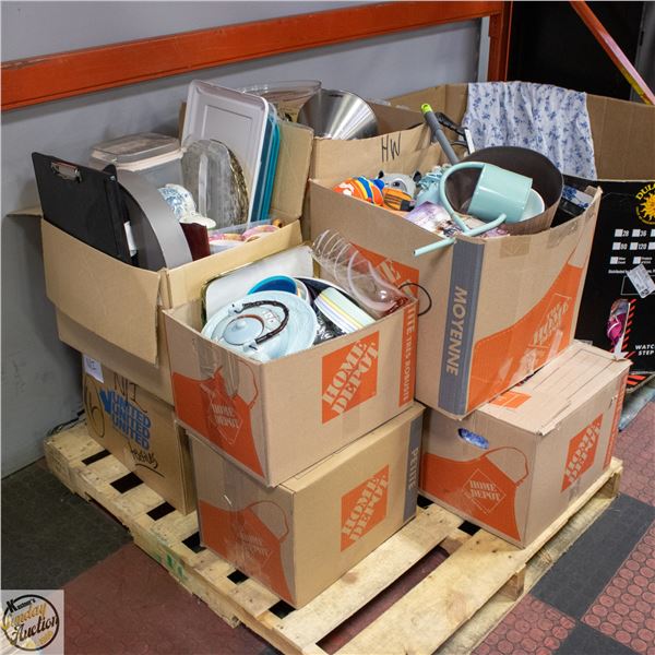ESTATE PALLET- ASSORTED HOUSEHOLD/DÉCOR ITEMS