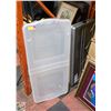 Image 1 : 2 LONG PLASTIC STORAGE CONTAINERS