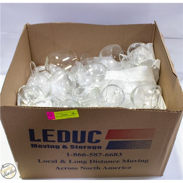 LOT OF CLEAR GLASSES & DISHES
