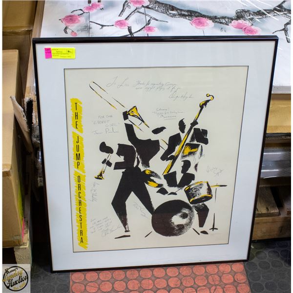 SIGNED THE JUMP ORCHESTRA FRAMED POSTER 22.25" X