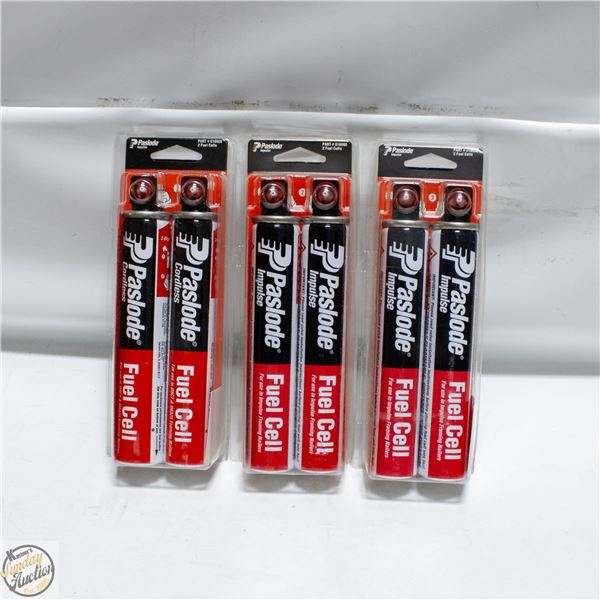 NEW (X6) PASLODE RED FUEL CELLS