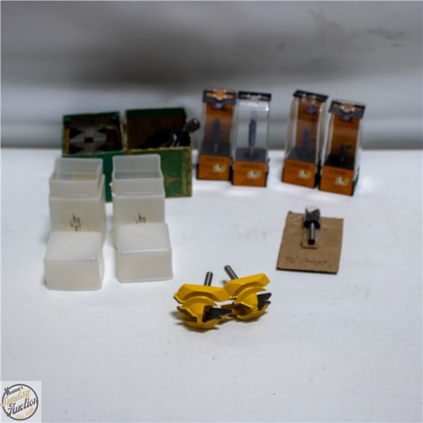 LOT OF ROUTER BITS BLUE TORNADO