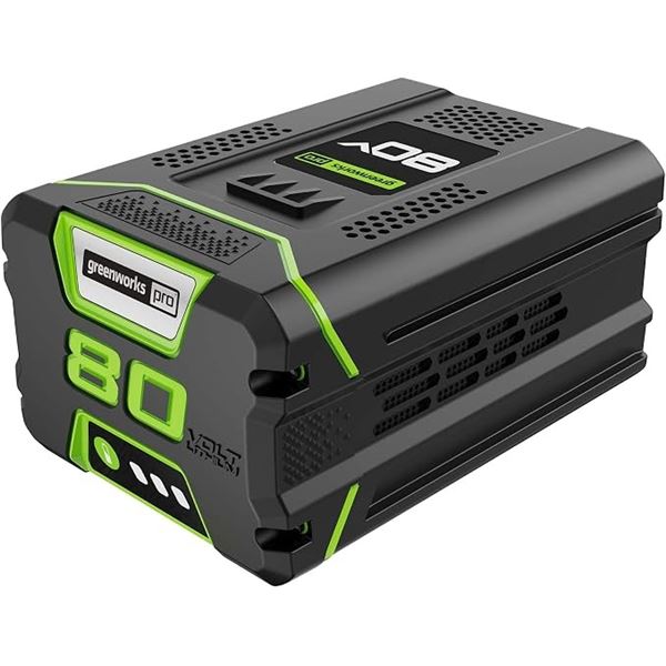 NEW GREENWORK PRO 80V LITHIUM BATTERY W CHARGER
