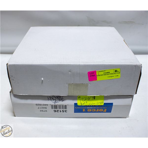 REAR BRAKE DRUMS STIRLING PAIR NEW