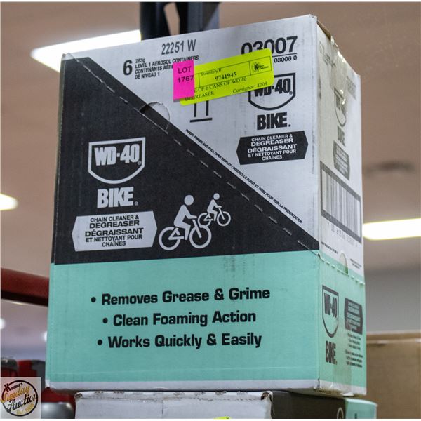 CASE OF 6 CANS OF WD 40 DEGREASER