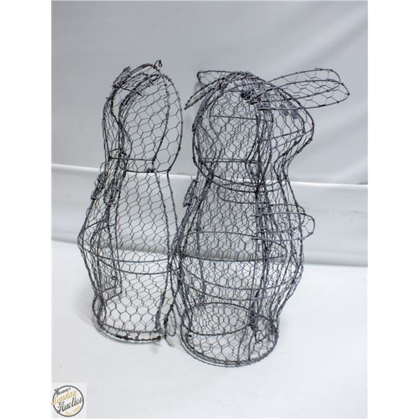 LOT OF 3 BUNNY TOPIARY'S