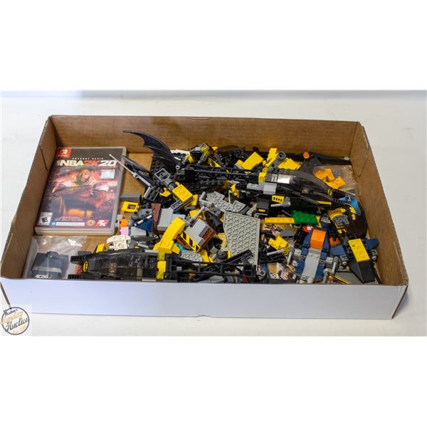 FLAT OF LEGO + NINTENDO SWITCH NBA GAME + ACTION-