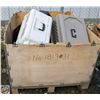 Image 1 : PALLET W/PET CARRIERS - ROUGH SHAPE SOLD AS IS