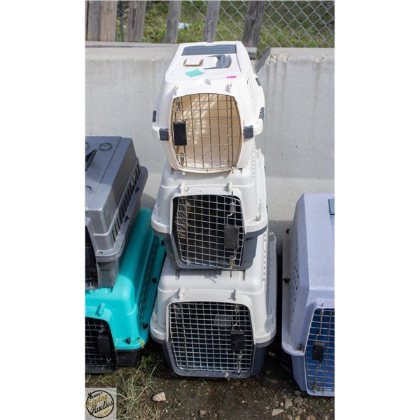 3 SMALL ANIMAL CARRIERS
