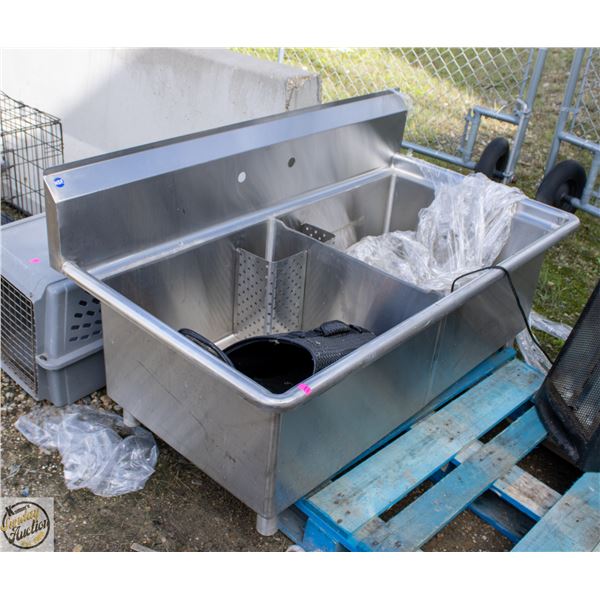 PALLET W/COMMERCIAL SINK NO LEGS ETC. **MUST TAKE