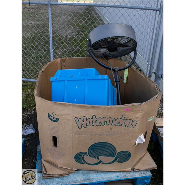 PALLET WITH FAN ETC. **MUST TAKE ALL** SOLD AS IS