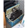 Image 1 : VINTAGE COOLER WITH CAMP SUPPLIES